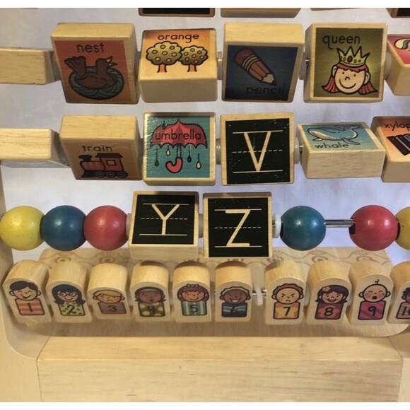 B Toys Ab3's Wooden Alphabet Abacus - Picture 5 of 6